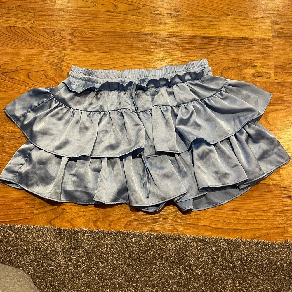 Size Large Drawstring Boutique Mini Skirt